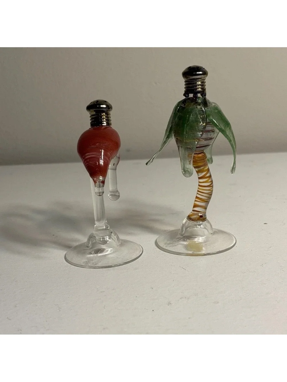 Primitivo Escobedo Four Sisters Handblown Art Glass Salt & Pepper Shakers Signed